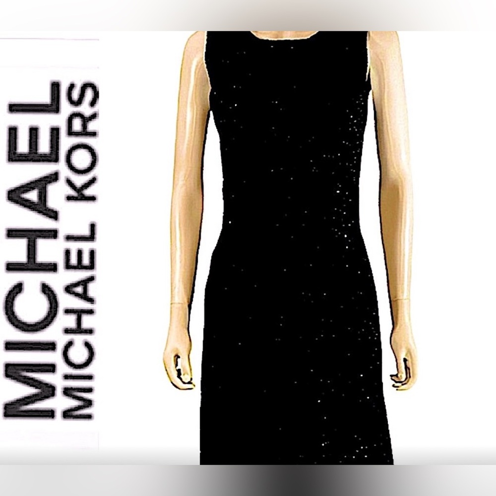 #113 - Michael Kors Black Elegant Midi Dress